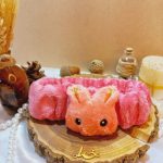 هدبند حوله ای دخترانه مدل  عروسک خرگوشی