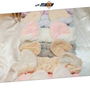 هدبند حوله ای طرح گربه