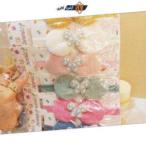 هدبند دخترانه مدل پاپیون مخمل نگین دار KAI QI JEWELRY  کد 1977 1