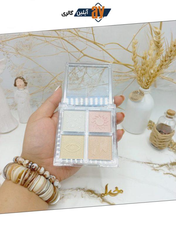 پالت هایلایتر 4 رنگ نود برند هدی بیوتی HUDA BEAUTY کد H73013