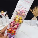 پک 10 عددی پنس مو طرح گل میوه ای طرح دوم