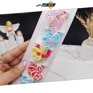 پک 10 عددی کش مو رنگی طرح خرگوش شماره 2