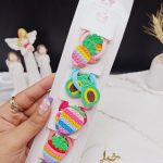 پک 10 عددی کش مو طرح میوه های رنگارنگ