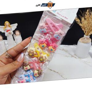 پک 10 عددی گیره مو طرح خرس فانتزی