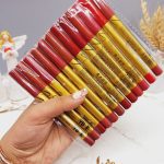 پک 12 تایی رژ مدادی برند YUBE پوکه طلایی کد A
