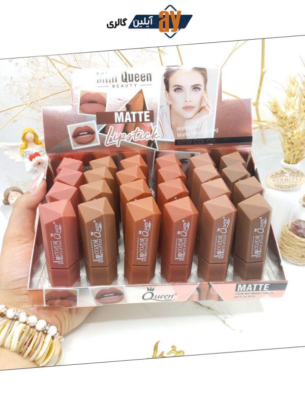 پک 6 تایی رژ جامد مات کوئین Queen کد j106_24