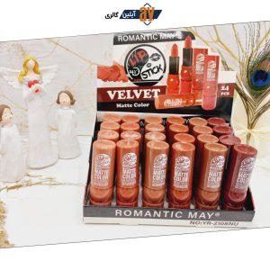 پک 6 تایی رژ جامد پرطرفدار مات رمانتیک می ROMANTIC MAY کد YR2108