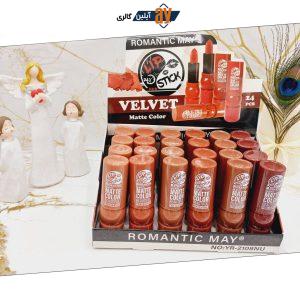 پک 6 تایی رژ جامد پرطرفدار مات رمانتیک می ROMANTIC MAY کد YR2108