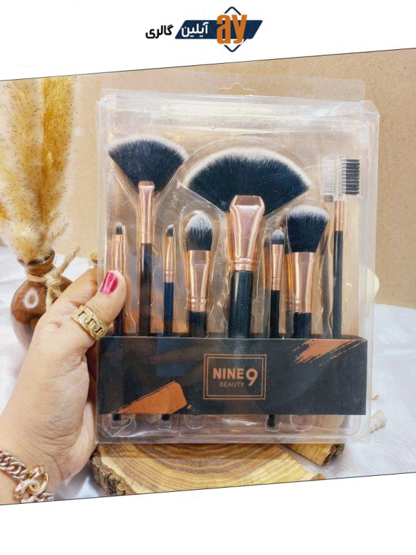 پک 8 عددی براش رنگ مشکی ناین بیوتی Nine9 Beauty