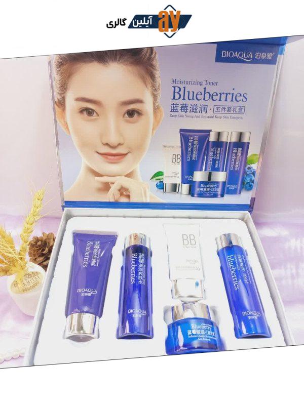 پک تخصصی مراقبتی پوستی 5 عددی واندر بلوبری بیوآکوا BIOAQUA اورجینال کد BQY2355