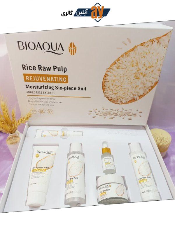 پک تخصصی مراقبتی پوستی 6 تایی عصاره برنج بیوآکوا BIOAQUA اورجینال کد BQY79713