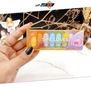 پک رژ جامد فانتزی آدامس رنگی 8 عددی کد 1748