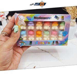 پک رژ لب جامد 12 رنگ طرح خرس مدا سکرت Moda Secret کد YL_803_1