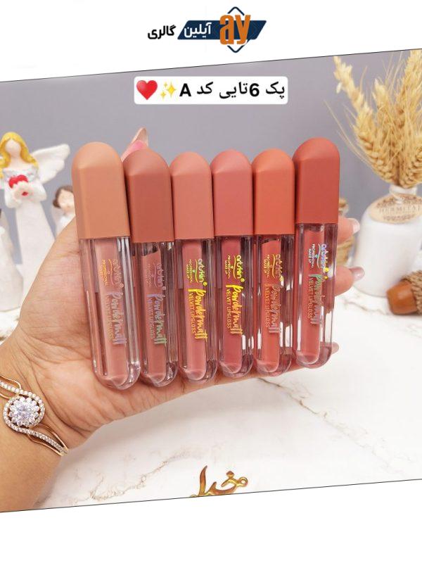 پک رژ لب مایع 6 عددی برند آرت اسکین artskin کد AS 972024_2