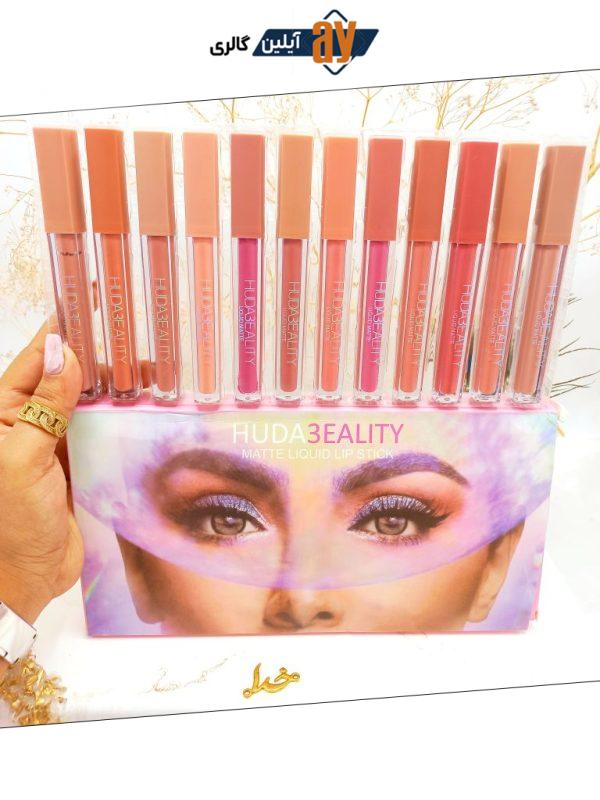 پک رژ مایع 12رنگ هدا بیوتی HUDABEAUTY کد 823