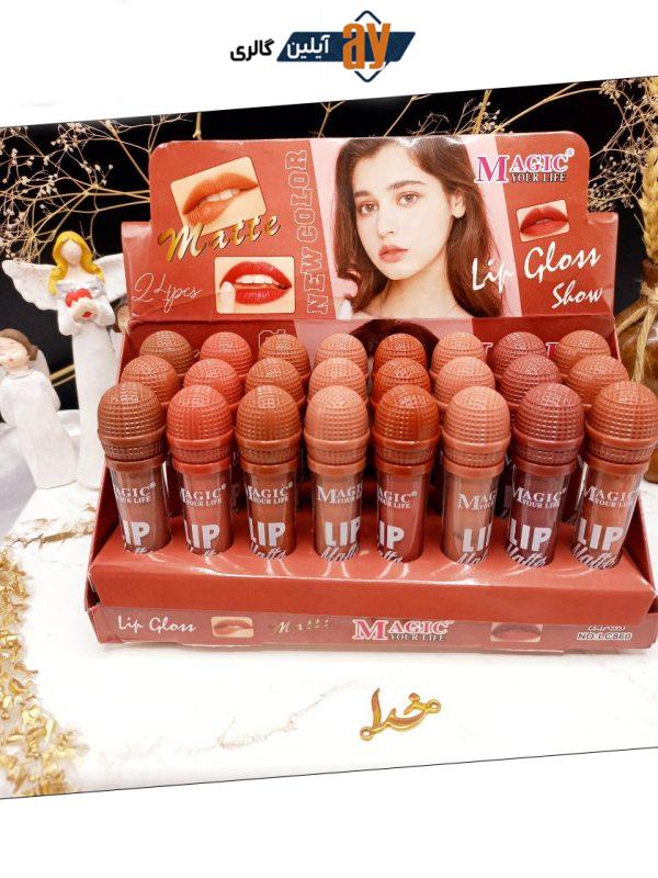 پک رژ مایع  8 عددی طرح میکروفن برند مجیک MAGIC کد LC860