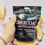 پک سه تایی صابون ذغال آنتی آکنه CHARCOAL ANTI ACNE و ژل شستشو و لیف مکس لیدی کد MX2320
