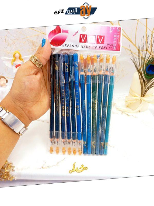 پک مداد چشم 12رنگ VOV کیفیت عالی