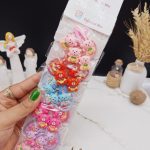 پک کارت 20 عددی پنس و کش مو طرح خرس رنگی