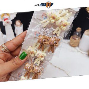 پک کارت 20عددی گیره مو طرح خرس مهربون نود