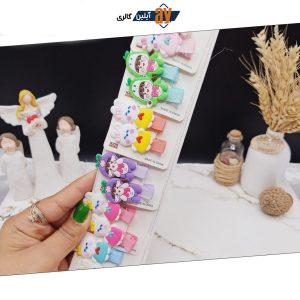 پک کارت 20عددی گیره مو طرح دختر تپل خندان
