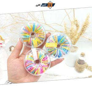 پک کش مو رنگی دخترانه بسته دونات