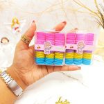 پک کش مو رنگی دخترانه شاد طرح مربع