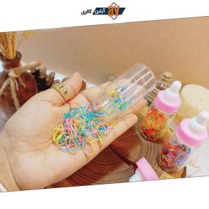 پک کش مو چهل گیس رنگی طرح شیشه شیر