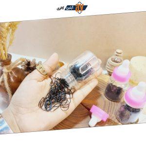 پک کش مو چهل گیس مشکی طرح شیشه شیر