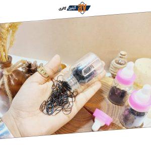 پک کش مو چهل گیس مشکی طرح شیشه شیر