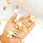 پک گیره و پنس مو دخترانه خرسی نود 14 عددی