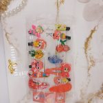 پک گیره و پنس مو دخترانه عروسکی صورتی 14 عددی