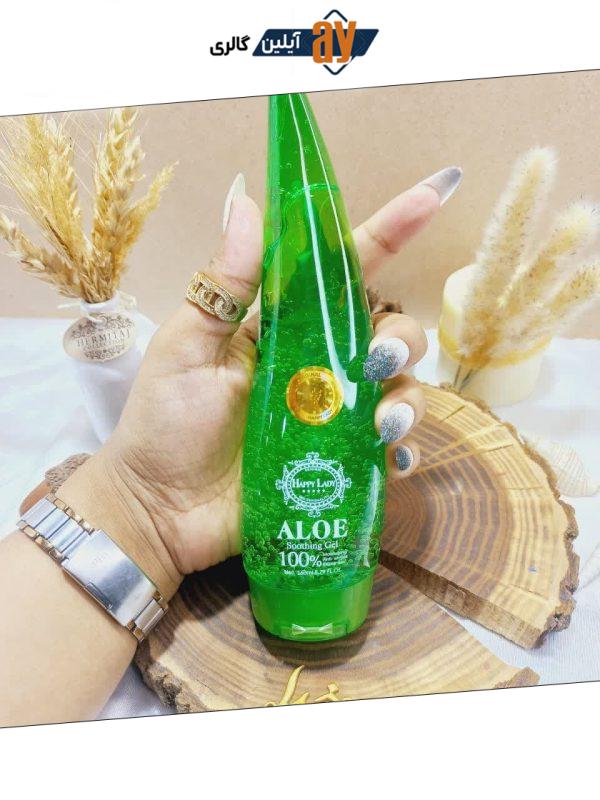 ژل آبرسان درمانی 160 میل آلوئه ورا 100% درصد هپی لیدی HAPPY LADY اورجینال ایتالیا کد HL306
