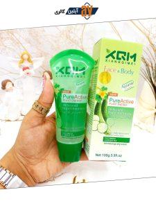  ژل اسکراب لایه بردار و روشن کننده فوری 30 ثانیه ای صورت و بدن (خیار) XQM کد 0491
