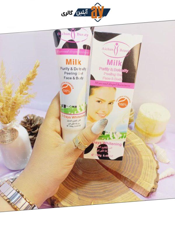 ژل پرطرفدار لایه بردار شیر Milk برند آیچون بیوتی Aichun Beauty کد AC31069
