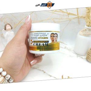 کرم سفید کننده و روشن کننده پروتئین‌ و کلاژن هیالورونیک تاپ لیدی TOP LADY کد 15014