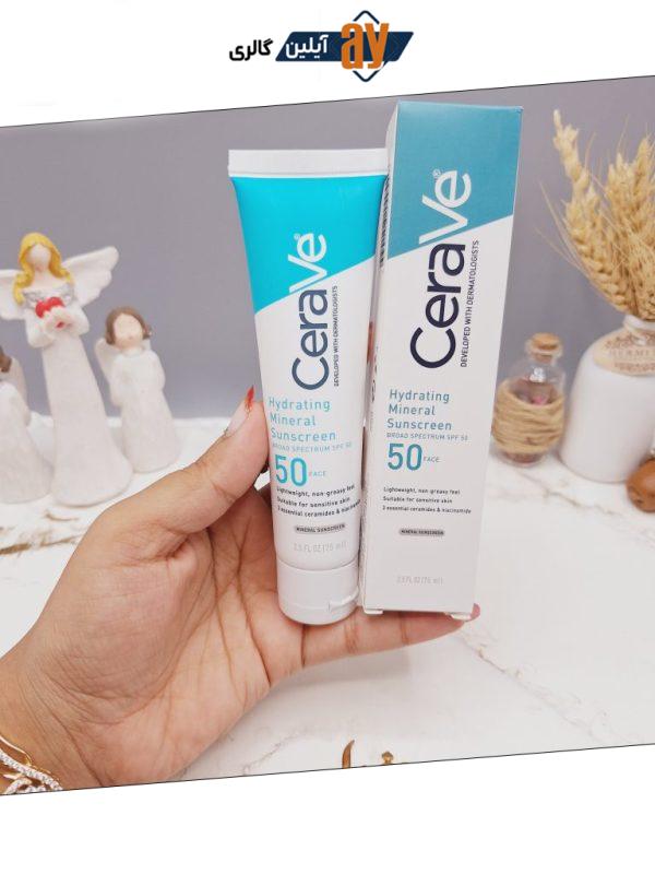 کرم ضد آفتاب معدنی آبرسان و لطیف کننده پوست برند ‏CeraVe‏ کد 4542