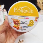 کرم مرطوب کننده کاسه ای دست و صورت رایحه شیر عسل برند بناوان BONAVAN