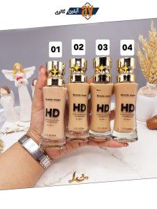 کرم پودر شیشه ای بیوتی مدل دارای  آنتی اکسیدان HD درب طلایی کد BM2310