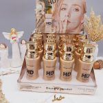 کرم پودر شیشه ای بیوتی مدل دارای  آنتی اکسیدان HD درب طلایی کد BM2310