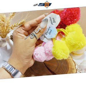 کش مو توپی دخترانه بسته 2 عددی