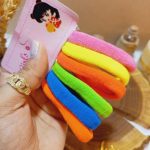 کش مو زنانه رنگی بسته 6 عددی گرلز پتیان GIRLS PTIAN