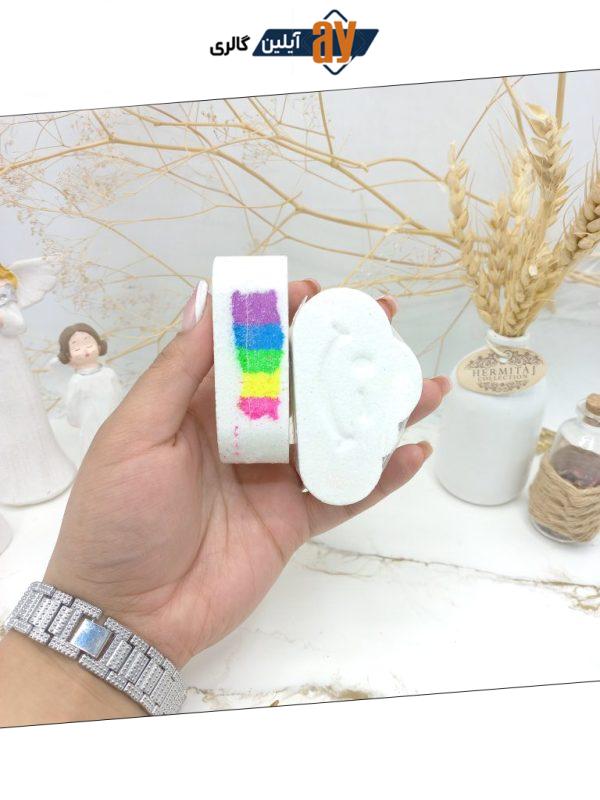 کوکتل طرح ابر رنگین کمان 80 گرم فوق العاده با کیفیت با جوشش بالا (طرح لبخند)