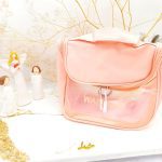 کیف آرایشی واشبگ بیضی صورتی سایز بزرگ  WASHBAG
