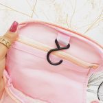 کیف آرایشی واشبگ بیضی صورتی سایز بزرگ  WASHBAG