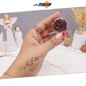 گلیتر مایع رنگ زرشکی