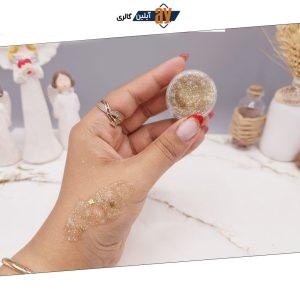 گلیتر مایع رنگ طلایی