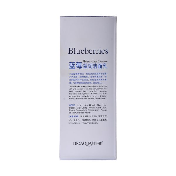 فوم پاک کننده صورت بایو آکوا مدل Blueberrries حجم 100 میلی لیتر