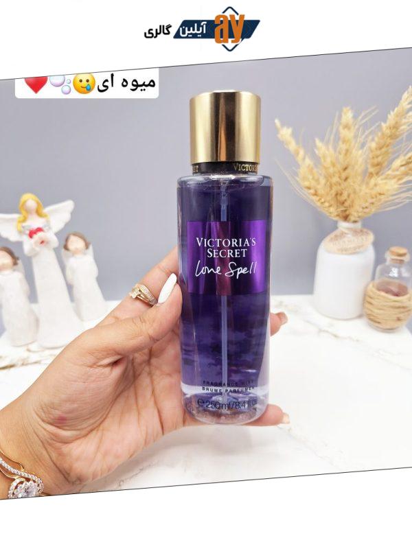 بادی اسپلش 250 ml شاین دار ویکتوریا سکرت مدل Love Spell اورجینال