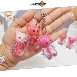 برق لب شاین دار طرح گربه آویز دار کیوت برند IMAN OF NOBLE کد 7149